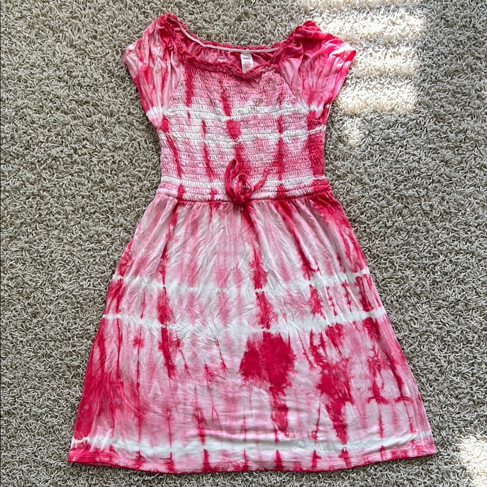 Justice Girls Size 12 Pink and White Cover Up